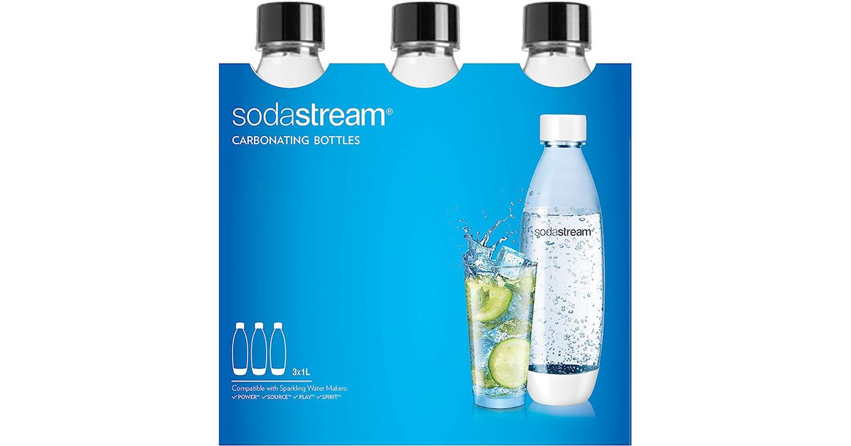 Amazon：SodaStream 1L Fuse Carbonating bottle (3 Pack)只賣$6.98