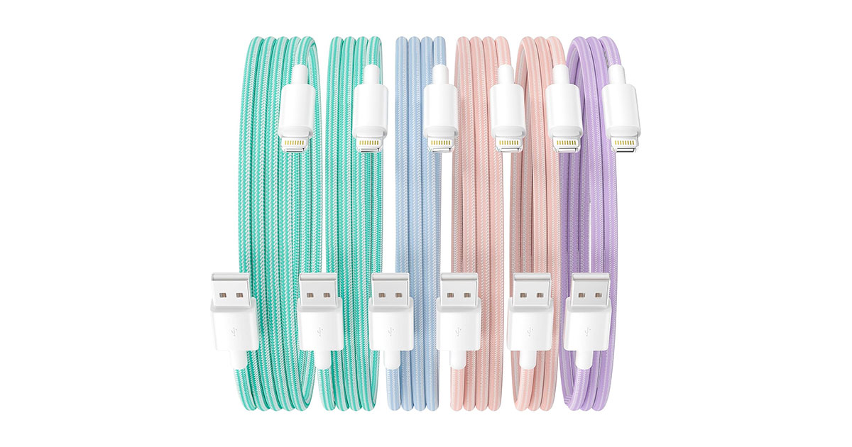 Amazon：Lightning Cable (6 Pack)只賣$10.99