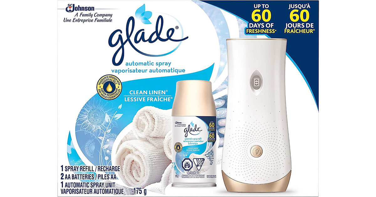 Amazon：Glade Automatic Air Freshener and Odor Eliminator Starter Kit只卖$6.49