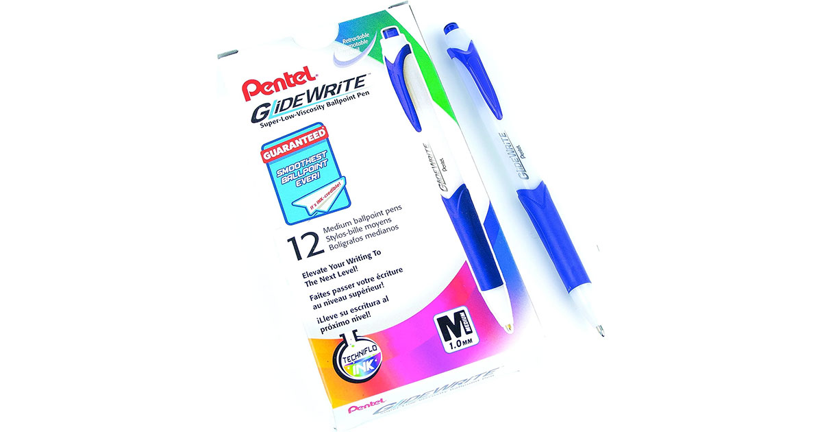 Amazon：Pentel GlideWrite Retractable Ballpoint Pen (Box of 12)只賣$8.81