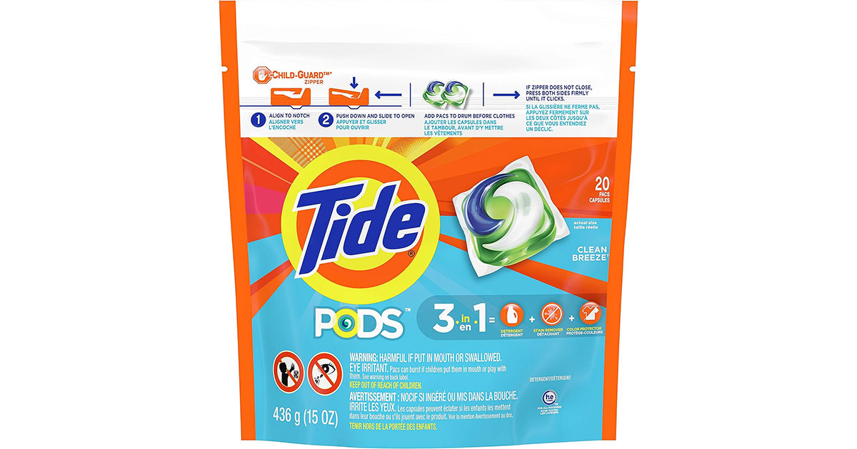 Amazon：Tide PODS (20 Count)只卖$4.99