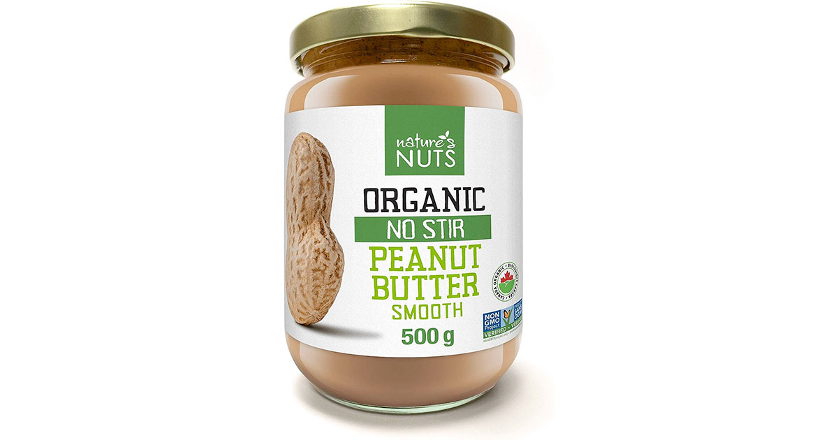 Amazon：Nature’s Nuts Organic No Stir Peanut Butter Smooth (500g)只卖$5.77