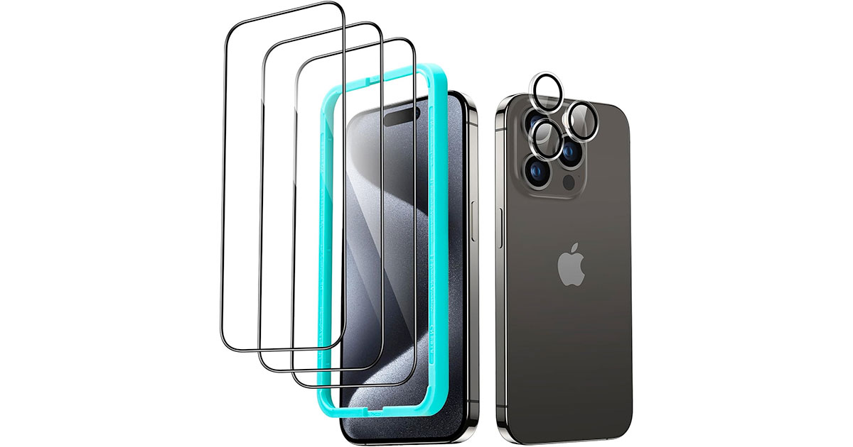 Amazon：iPhone 15系列Tempered Glass Screen Protector優惠