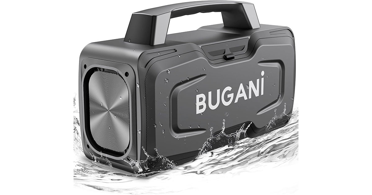Amazon：Bugani 80W Bluetooth IPX7 Waterproof Speaker只賣$69.99
