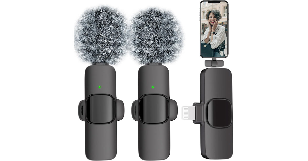 Amazon：Wireless Microphones for iPhone/iPad (2 Pack)只賣$10.99