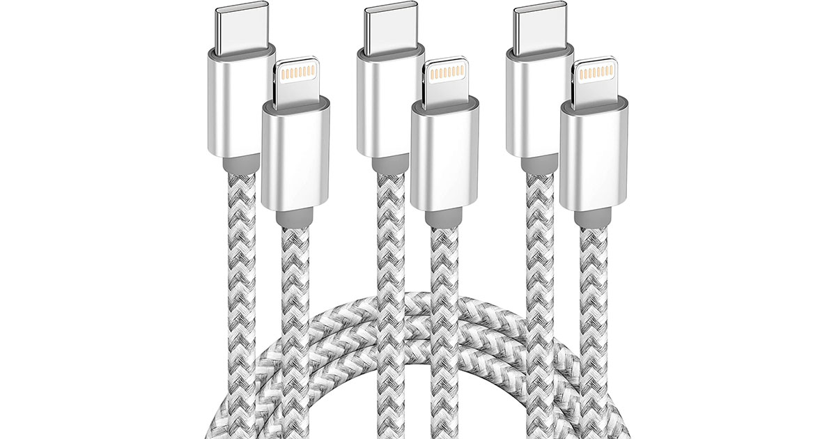 Amazon：USB-C to Lightning Cable (3 Pack)只賣$8.64