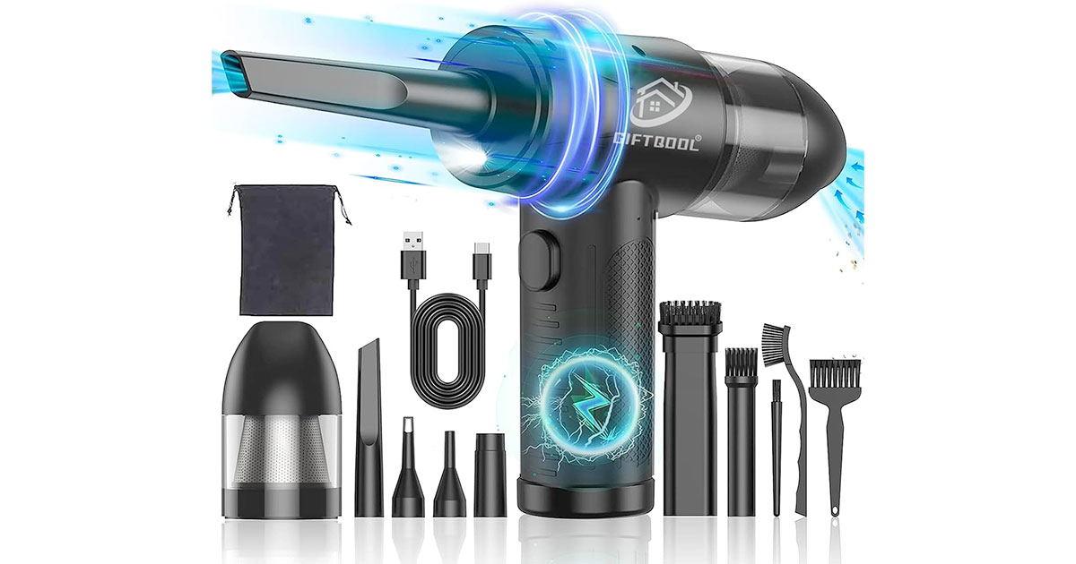 Amazon：Cordless Air Duster Mini Handheld Vacuum只賣$29.99
