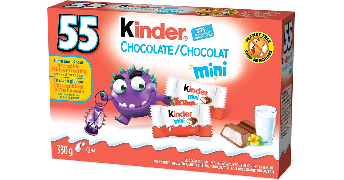 Amazon：Kinder Chocolate Halloween Minis, Individually Wrapped Milk Chocolates (55 Count)只賣$7.99
