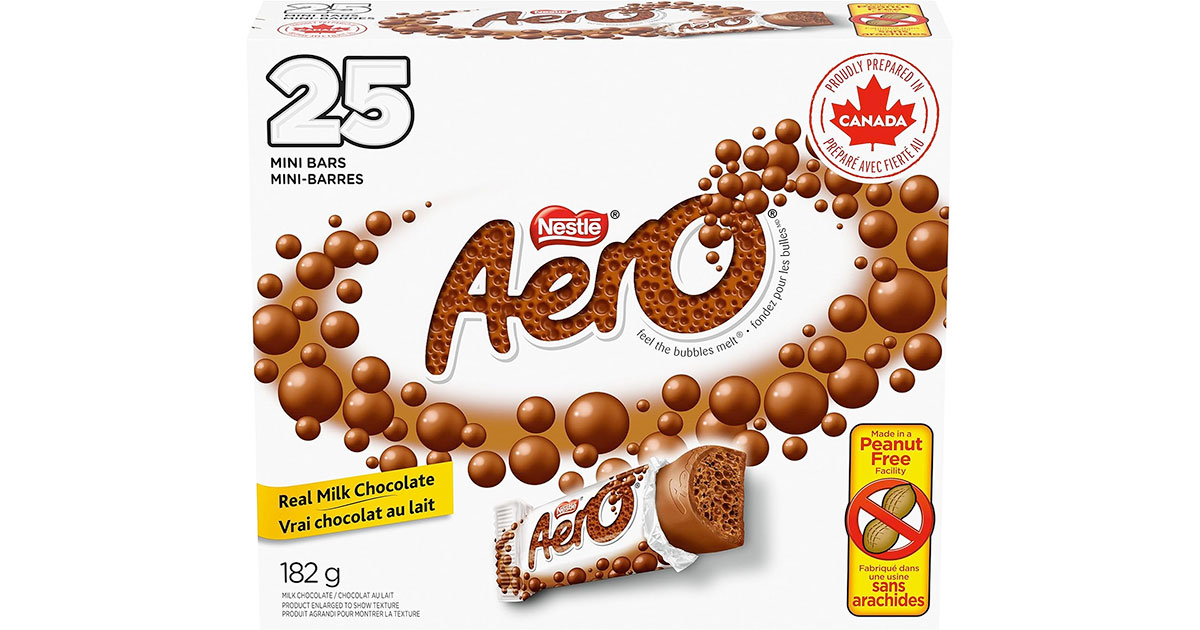 Amazon：Nestlé Aero (25 bars)只卖$6.99