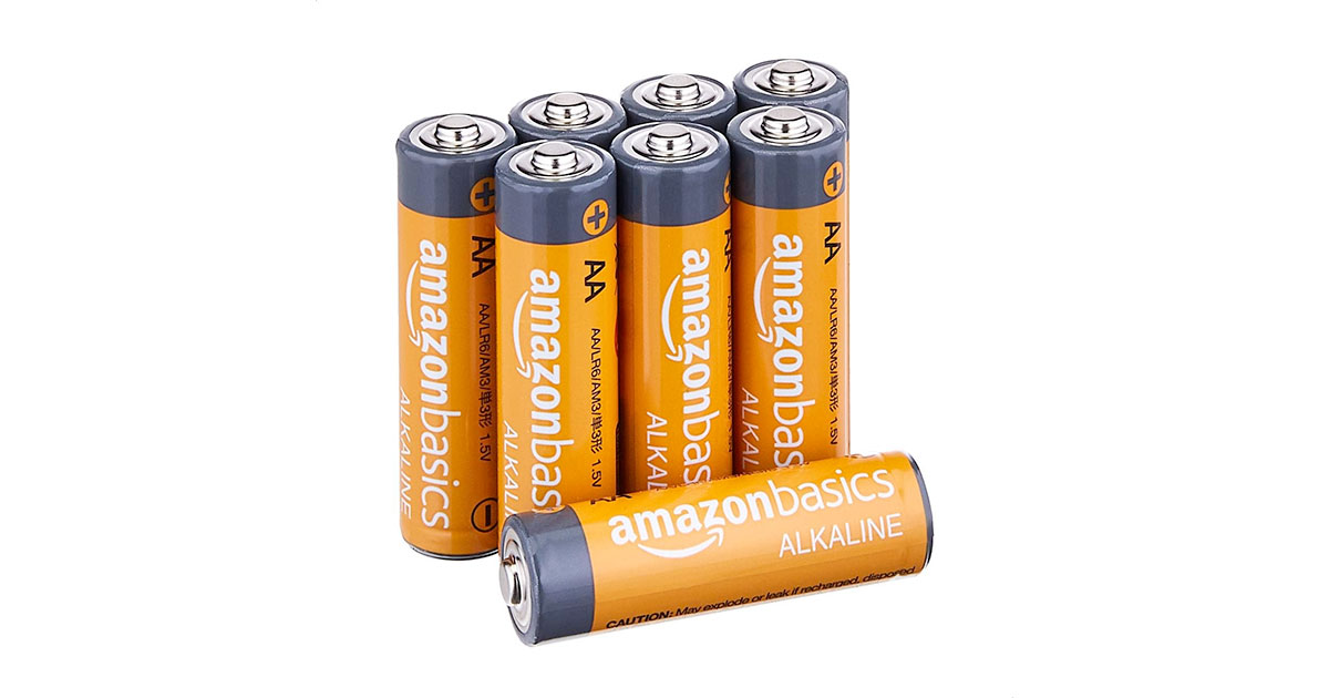 Amazon Basics 8-Pack AA Alkaline Batteries只賣$6.60
