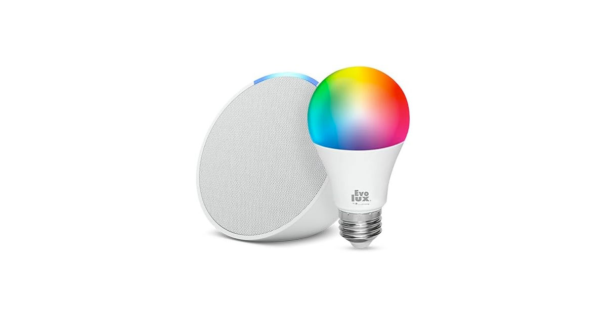 Amazon：Echo Pop + Evolux Smart Bulb只賣$29.99