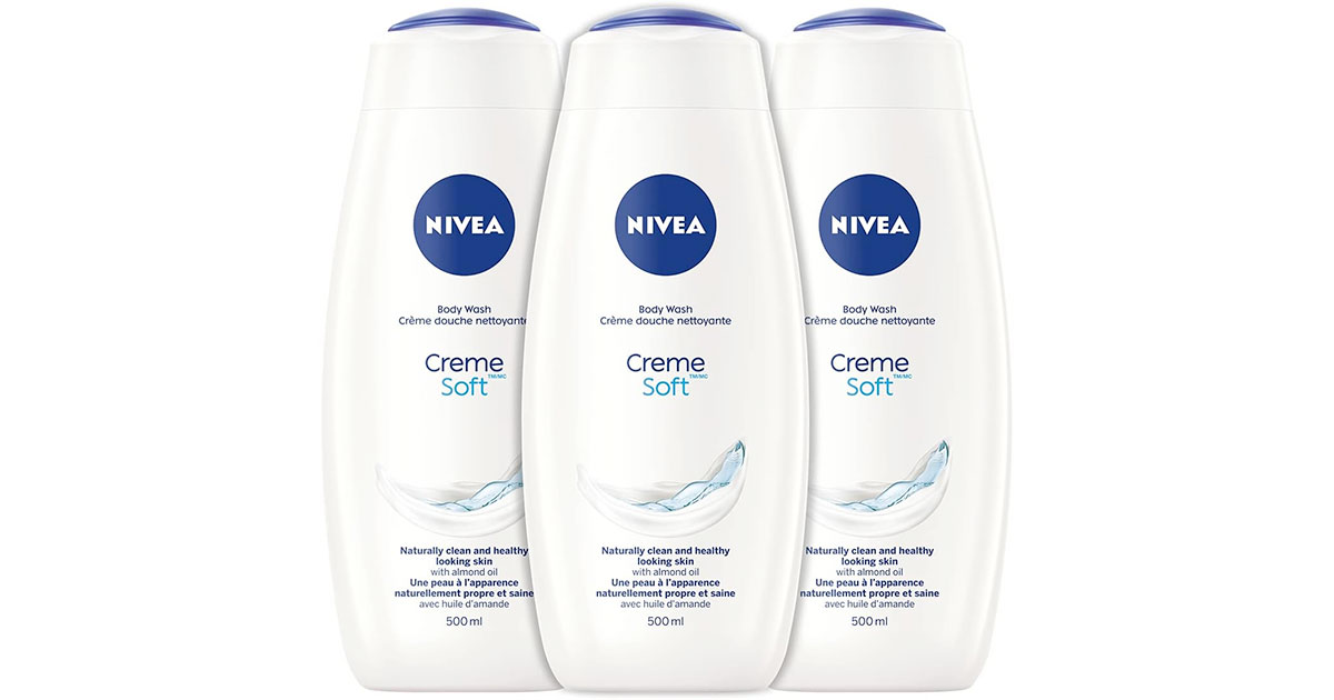 Amazon：NIVEA Creme Soft Body Wash (3 x 500ml)只卖$8.97