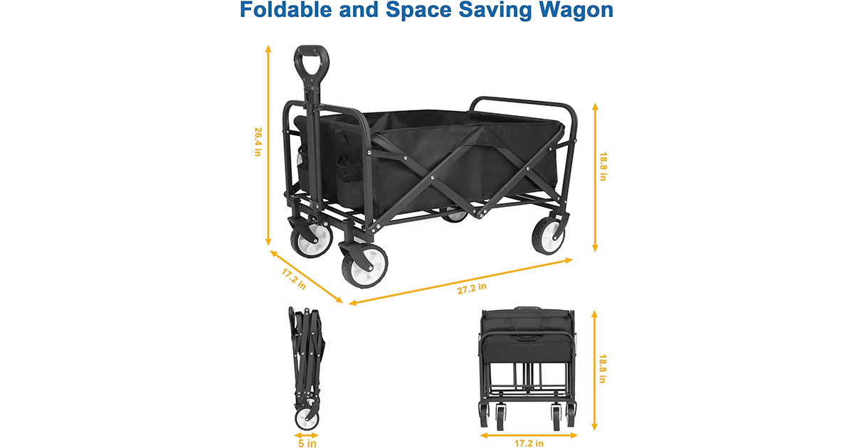 Amazon：Collapsible Wagon (75L Capacity)只賣$89.10