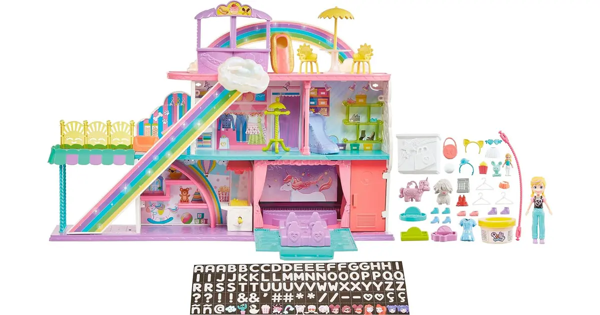 Amazon：Polly Pocket Sweet Adventures Rainbow Mall只賣$44.97