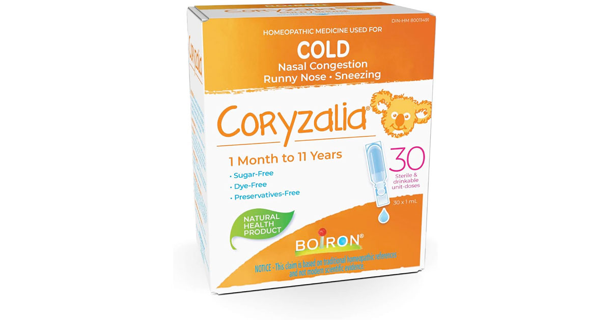 Amazon：Boiron Coryzalia (30 Doses)只賣$9