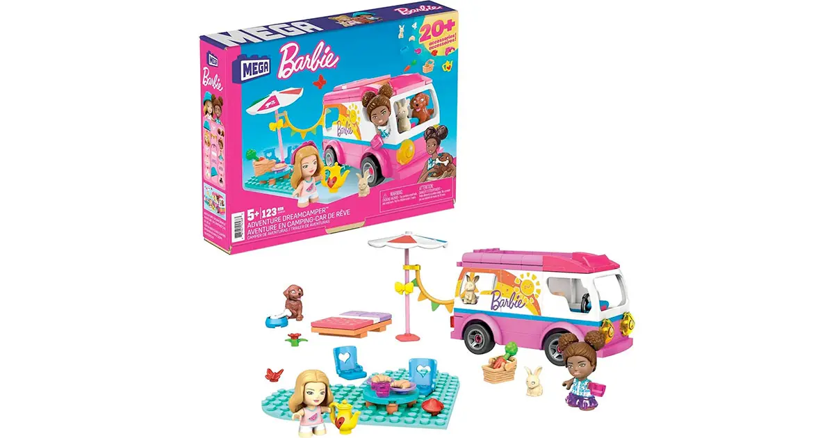 Amazon:MEGA Barbie Camper Building Toy Vehicle Playset只賣$12.79
