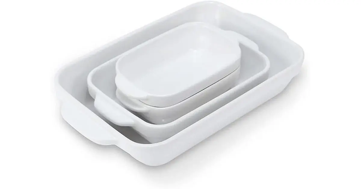 Amazon：Lagostina White Ceramic 4 Piece Bakeware Set只賣$24.99