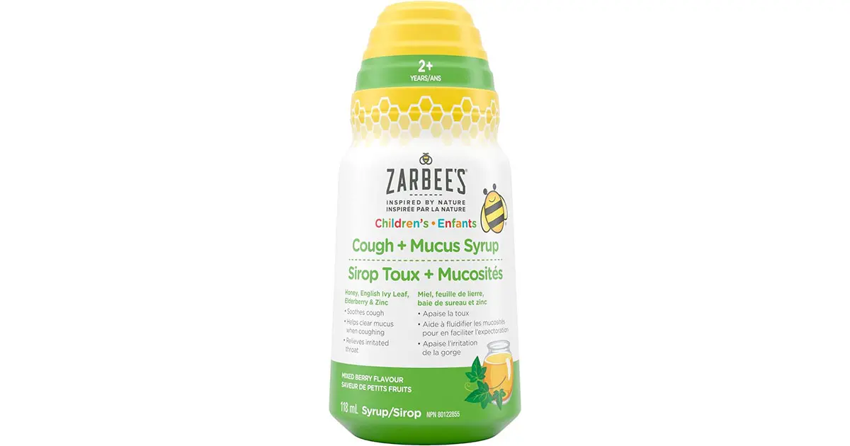 Amazon：Zarbee’s Children’s Cough + Mucus Syrup (118ml)只卖$4.70