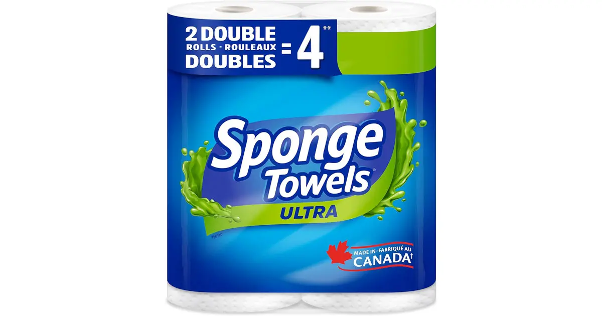 Amazon：SpongeTowels Ultra Paper Towel (2 Double Rolls Total)只賣$2.99