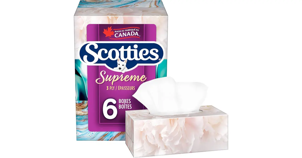 Amazon：Scotties Facial Tissue (3 Ply/81 Tissues/box, 6 Boxes)只賣$5.99