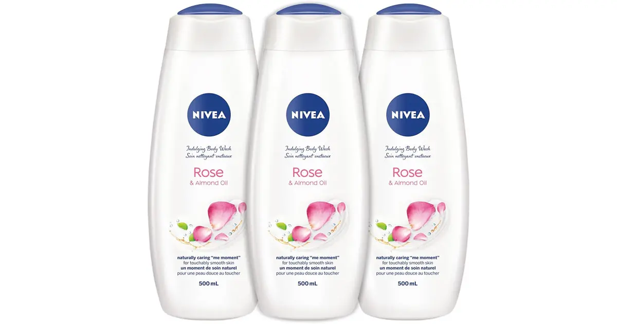 Amazon：NIVEA Rose and Almond Oil Body Wash (3x500ml)只賣$11.97