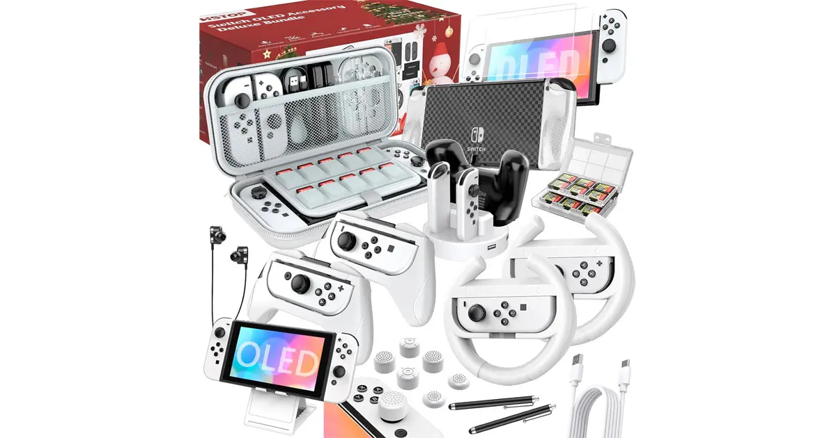 Amazon：Switch OLED 27 Accessories Bundle只賣$27.32