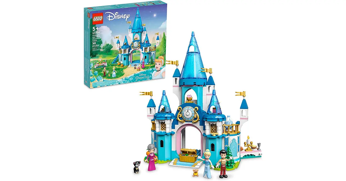 Amazon:LEGO Disney Princess Cinderella and Prince Charming’s Castle 43206 (365 pcs)只賣$74.99
