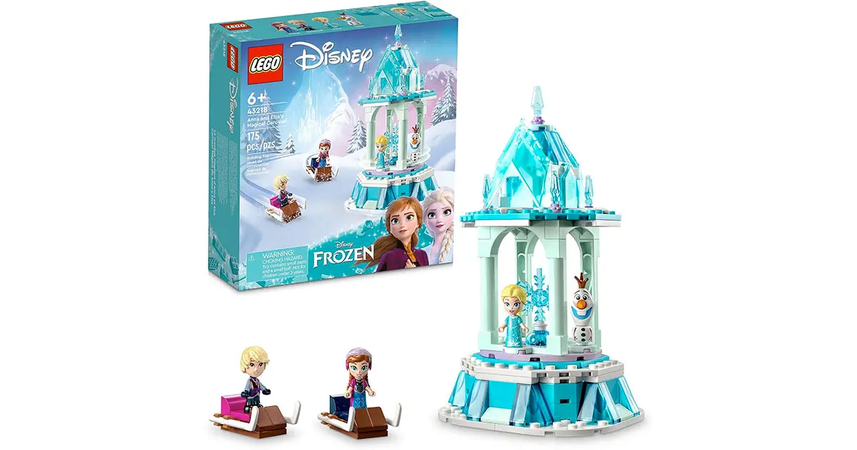 Amazon：LEGO Disney Frozen Anna and Elsa’s Magical Carousel 43218 (175 pcs)只賣$19.97