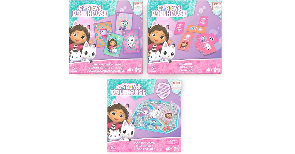 Amazon:Gabby’s Dollhouse 3 Game Bundle Gift Set只賣$9.67