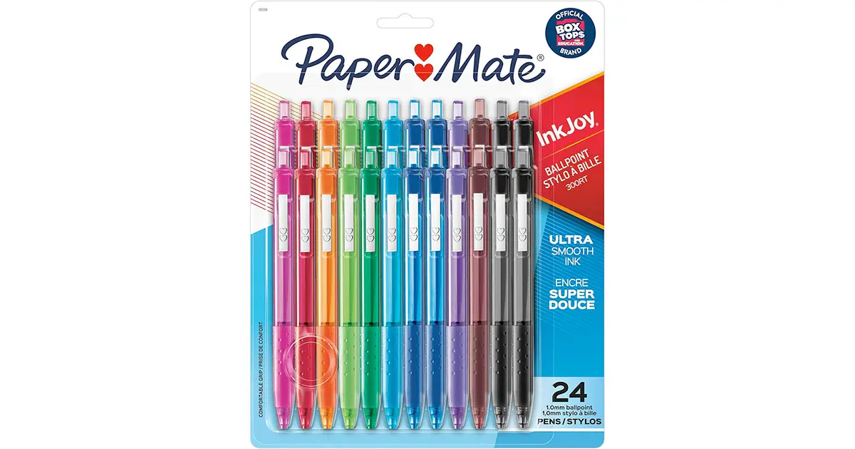 Amazon：Paper Mate InkJoy Retractable Ballpoint Pens (24 Pack)只卖$7