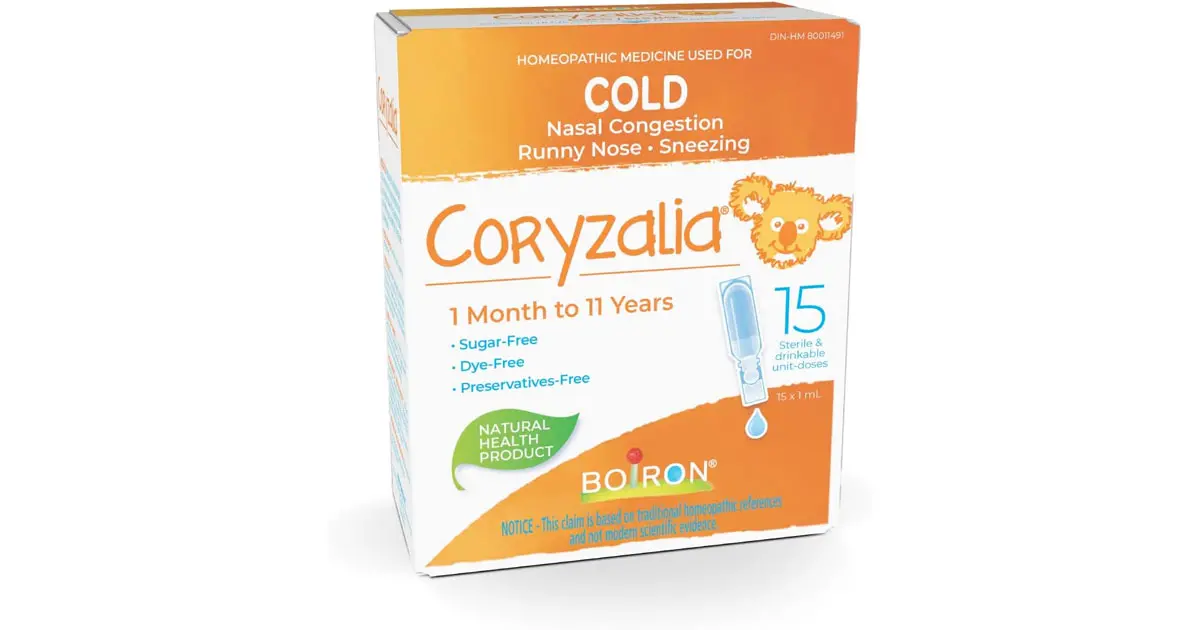 Amazon：Boiron Coryzalia Children (15 unit-dose)只賣$6.53