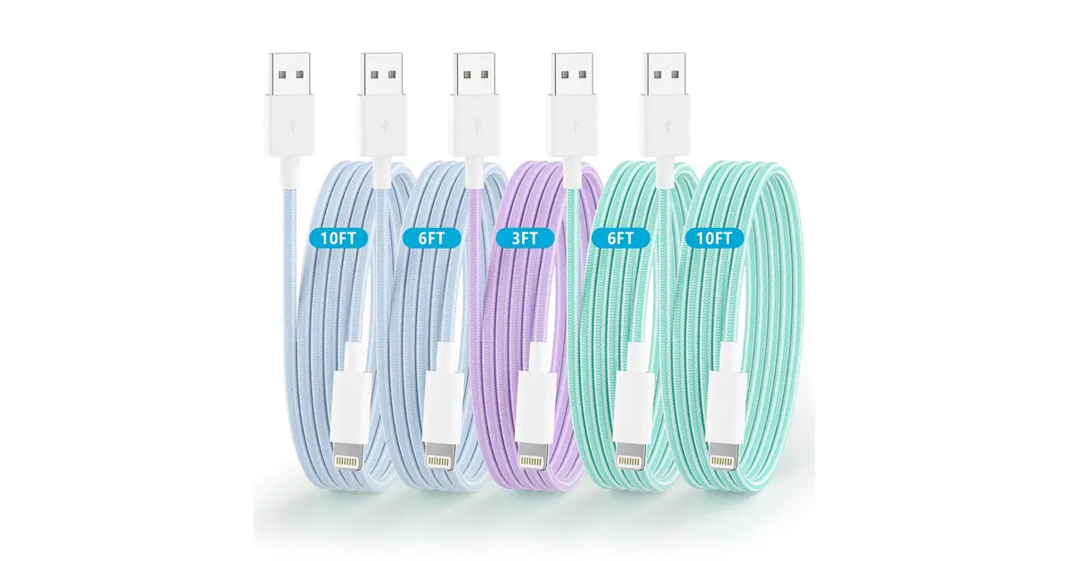 Amazon：Lightning Cable (5 Pack)只賣$9.99