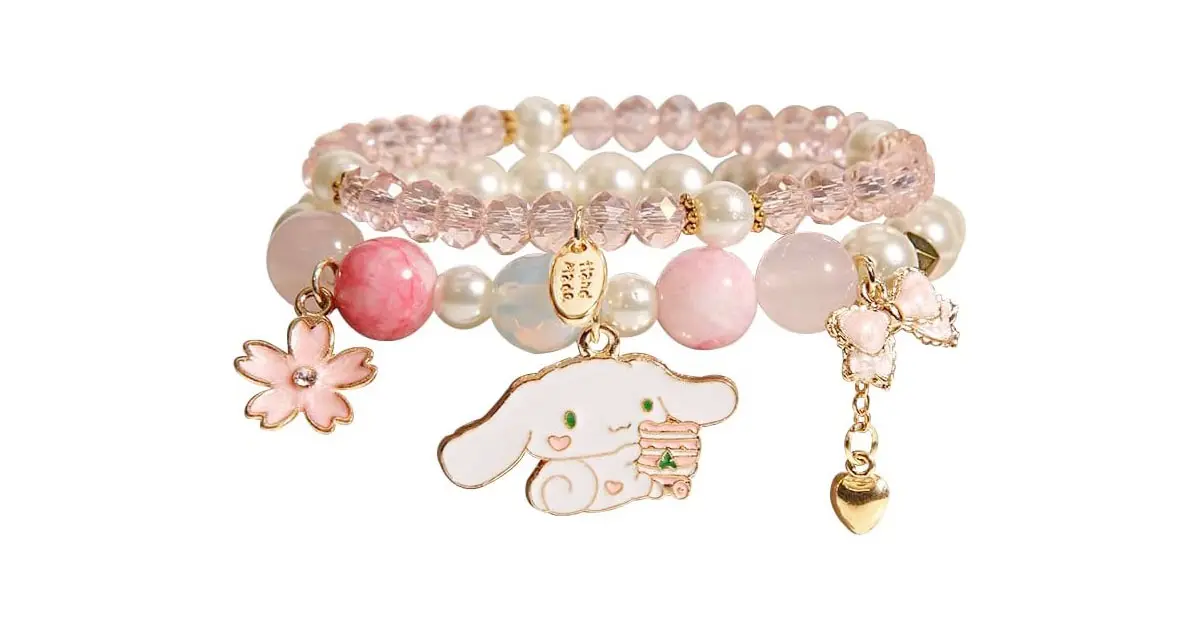 Amazon:Cinnamoroll Crystal Beads Bracelet只賣$6.88