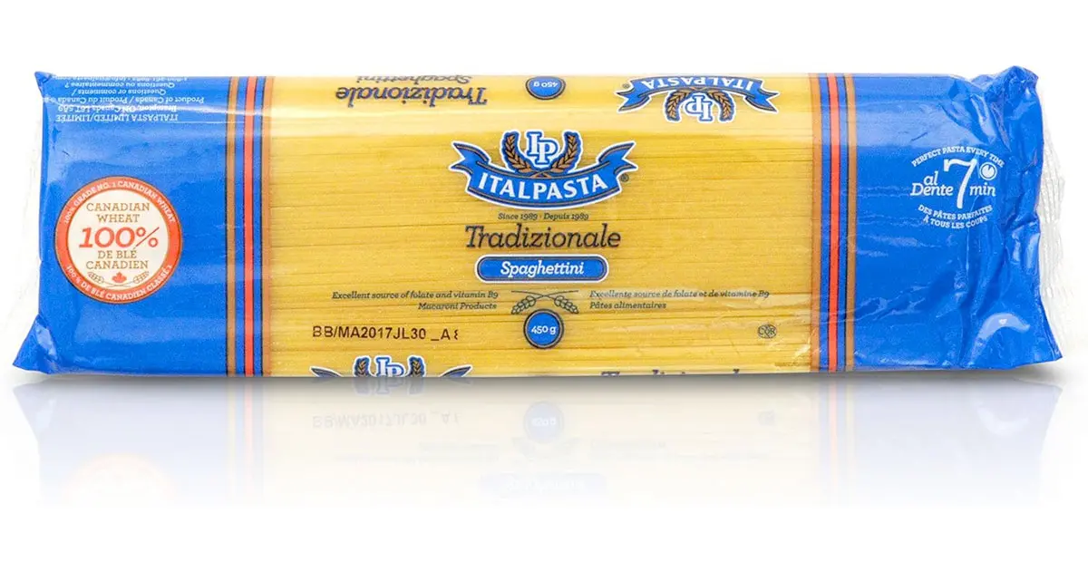 Amazon：Italpasta Spaghettini (450g)只卖$1.29