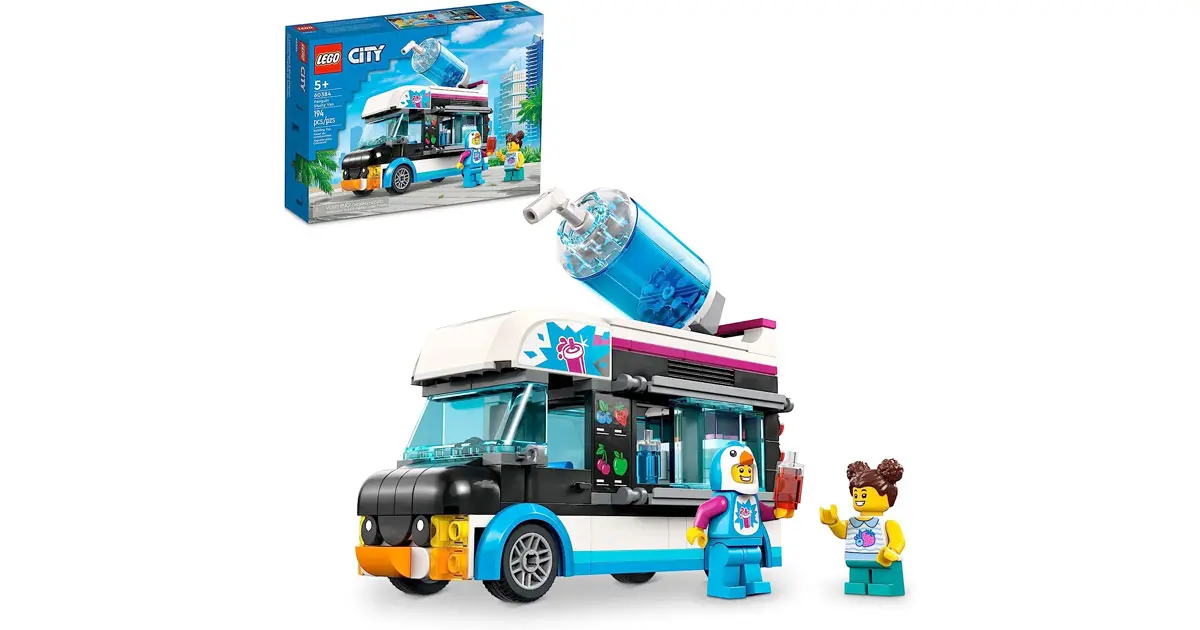 Amazon:LEGO City Penguin Slushy Van 60384 (194 pcs)只賣$19.30