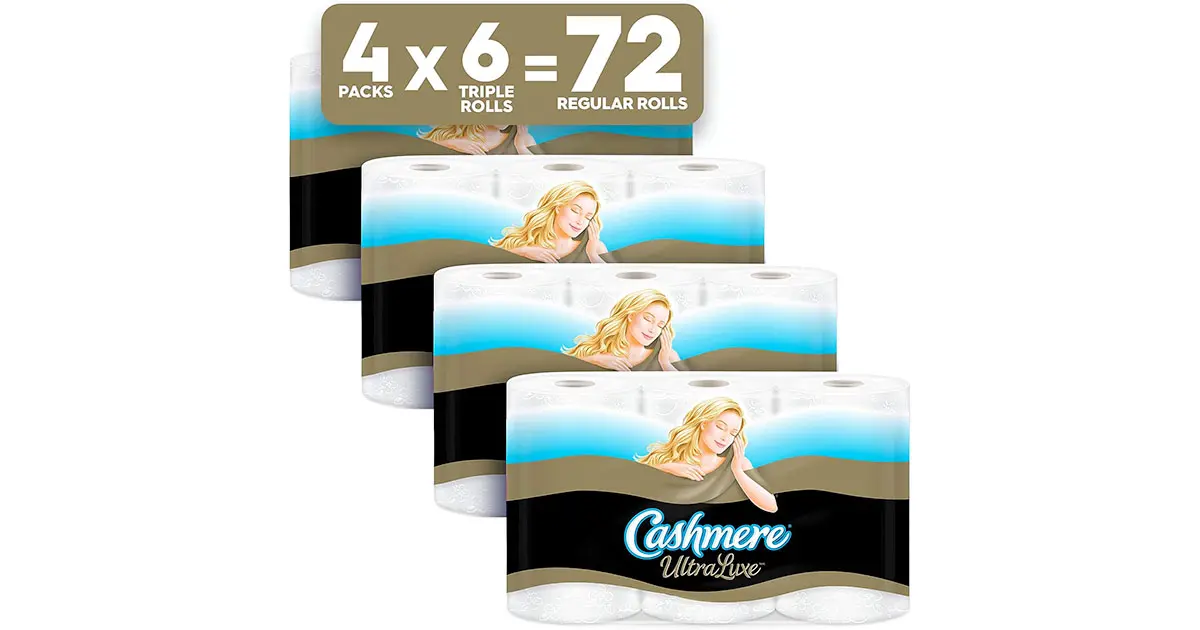 Amazon：Cashmere UltraLuxe Toilet Paper 24 Triple Rolls只賣$18.13