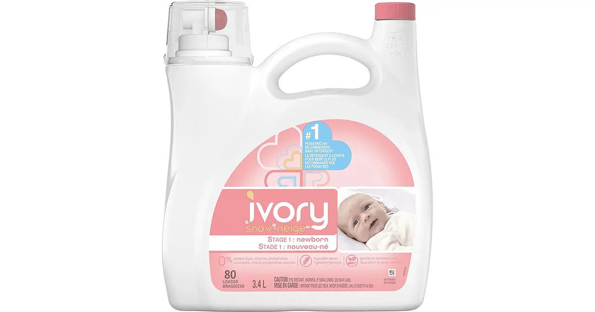Amazon：Ivory Snow Stage 1: Newborn Hypoallergenic Baby Laundry Detergent Liquid Soap (3.4L)只賣$19.97