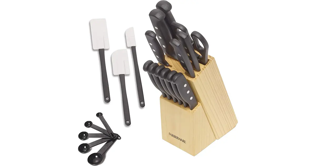 Amazon：Farberware 22-Piece Knife Block Set只賣$19.96