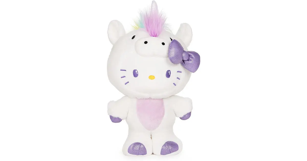 Amazon：GUND 9.5″ Sanrio Hello Kitty Unicorn Plush只卖$23.80