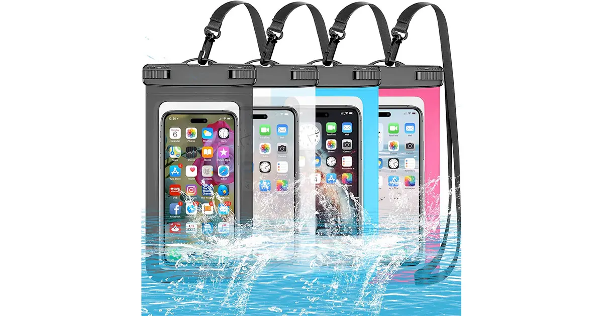 Amazon：Waterproof Phone Pouch Dry Bag (4 Pack)只賣$7.99