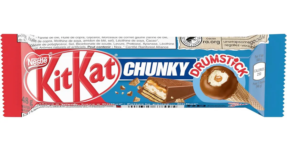 Amazon：KitKat CHUNKY DRUMSTICK Bar只賣$1