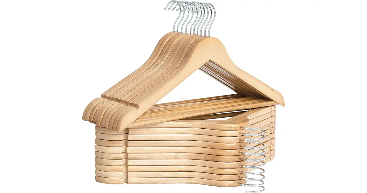 Amazon：Wooden Coat Hanger (20 Pack)只賣$19.99