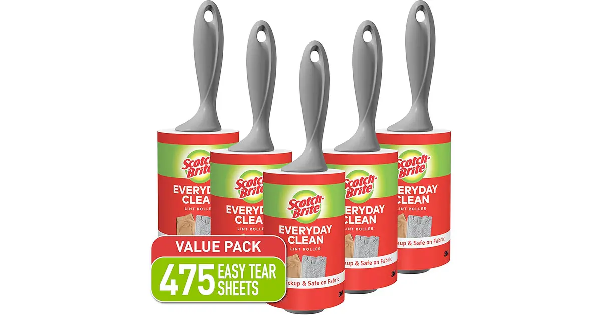Amazon：Scotch-Brite Lint Roller (95 Sheets, 5 Count)只卖$19.99