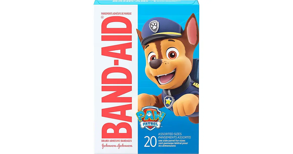 Amazon：Band-Aid Paw Patrol Adhesive Bandages (20 Count)只卖$3.94