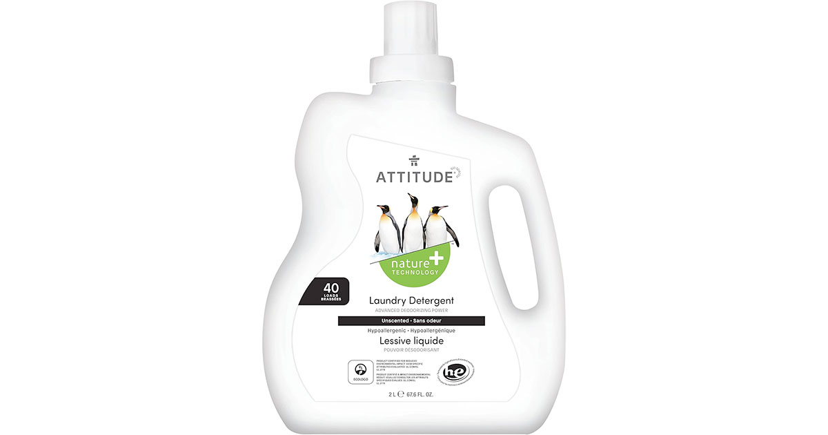 Amazon：ATTITUDE Liquid Laundry Detergent (2L)只卖$8.79