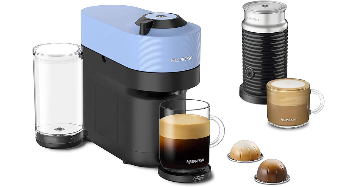 Amazon：Nespresso Vertuo Pop+ Coffee and Espresso Machine with Aeroccino by De’Longhi只卖$139.98