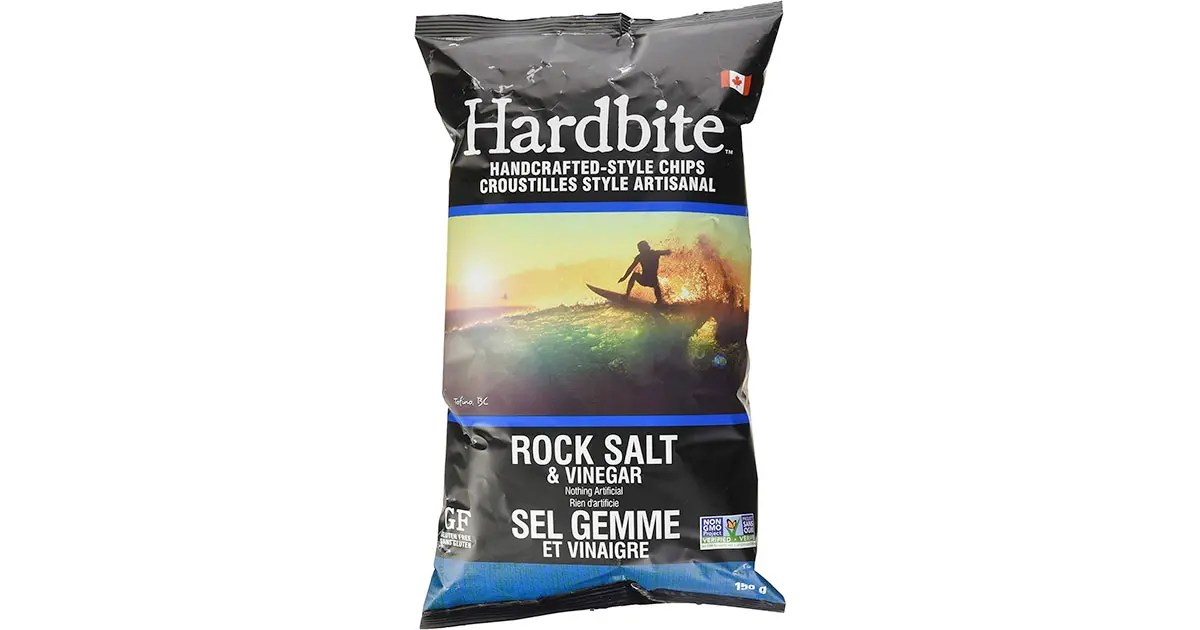 Amazon：Hardbite Rock Salt and Vinegar Potato Chips (150g)只賣$2.09