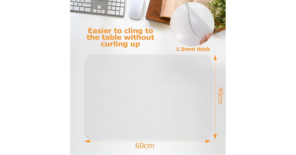Amazon:Clear Desk Mat Pad只賣$6.49