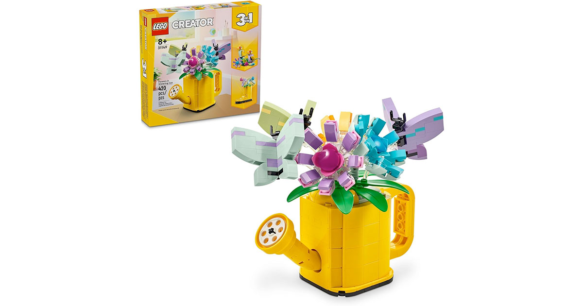 Amazon:LEGO Creator 3 in 1 Flowers in Watering Can 31149 (420 pcs)只賣$29.98