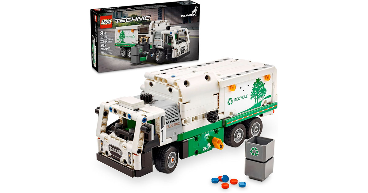 Amazon:LEGO Technic Mack LR Electric Garbage Truck Toy 42167 (503 pcs)只賣$29.86
